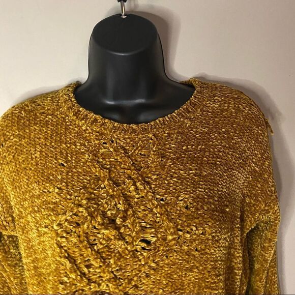 love on a hanger distressed orange comfy sweater - Picture 3 of 12